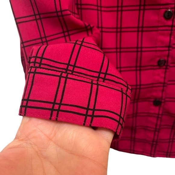 Coral Bay Red and black Checkered Top Size LP - Picture 3 of 7